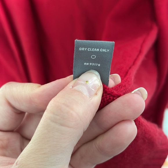 Neiman Marcus 100% Cashmere Christmas Red Open Face Cardigan XL - Picture 4 of 8